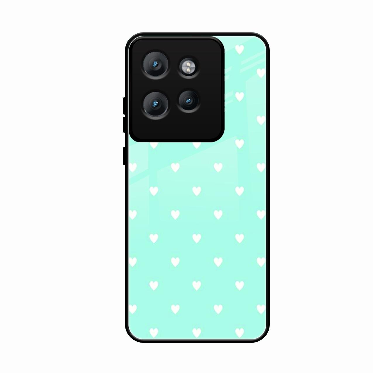 Heart Design Glossy Metal Case Cover For Motorola Edge 50 Neo