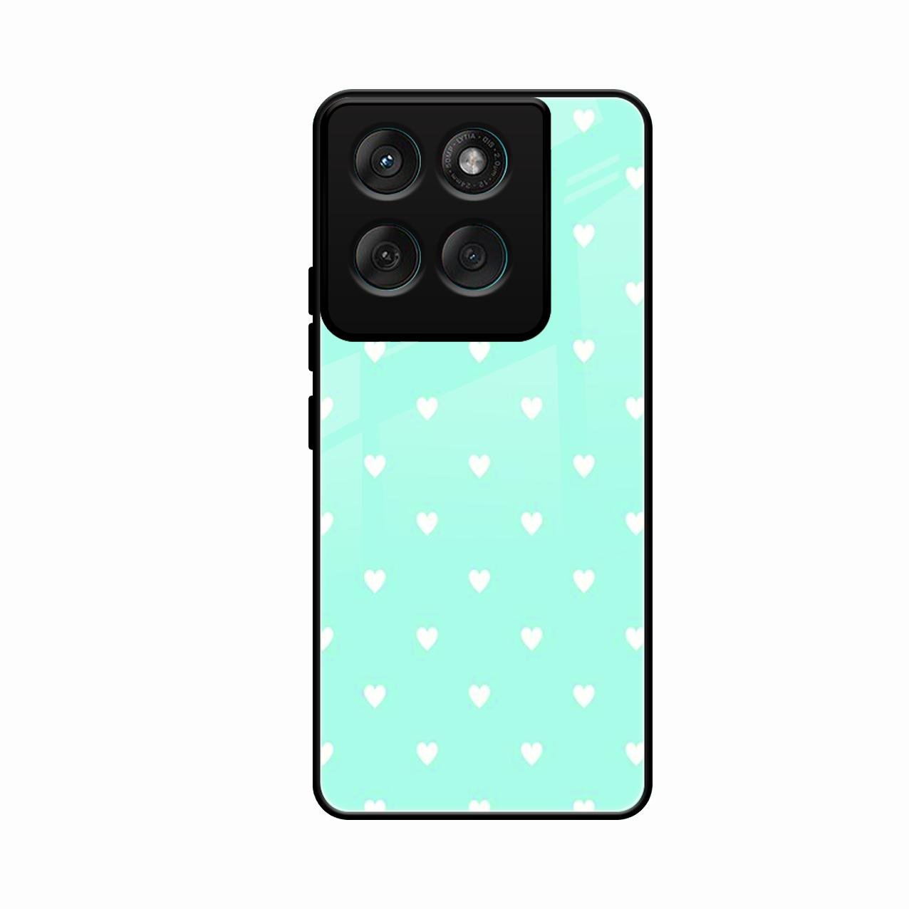 Heart Design Glossy Metal Case Cover For Motorola Edge 60 Fusion 5G