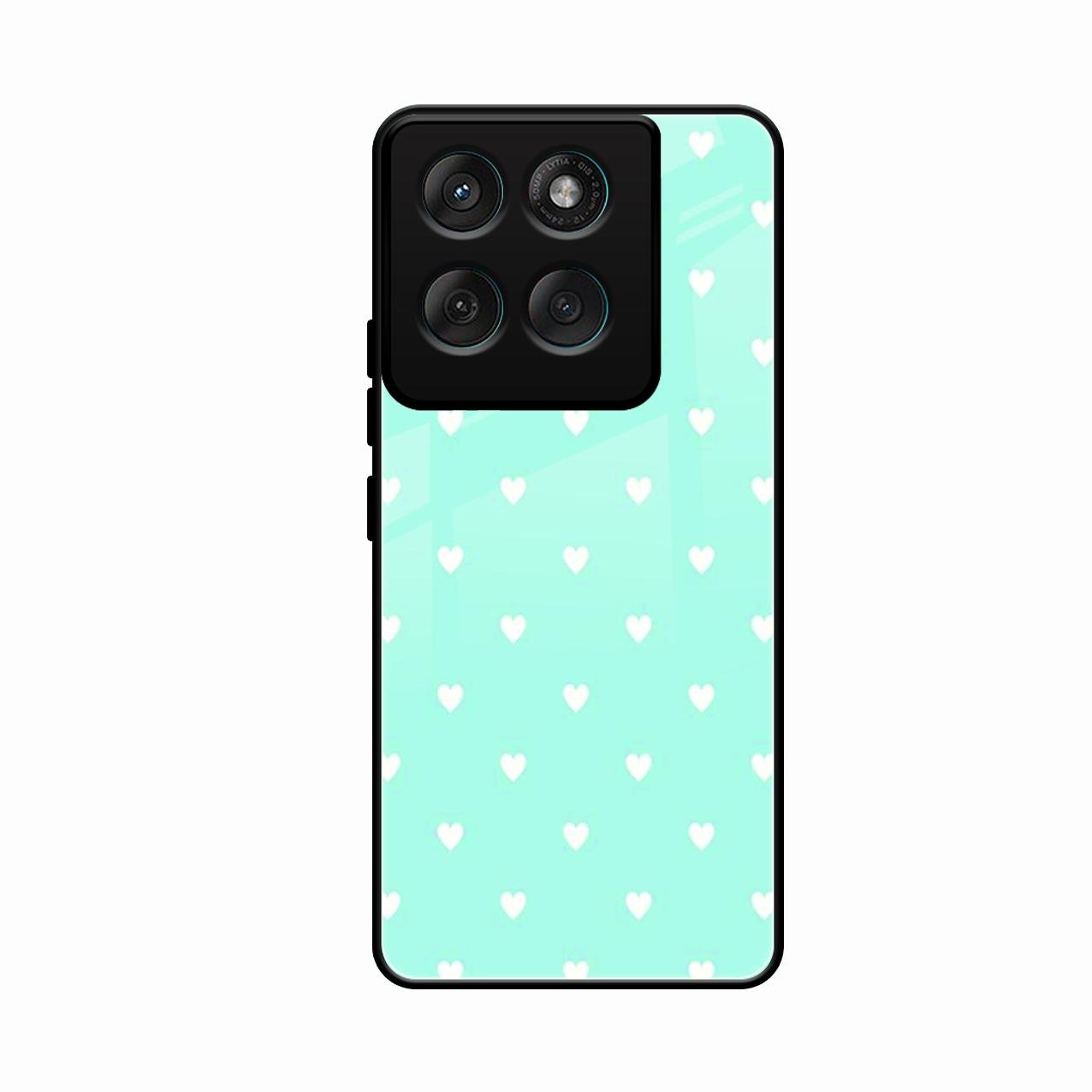 Heart Design Glossy Metal Case Cover For Motorola Edge 60 Stylus 5G