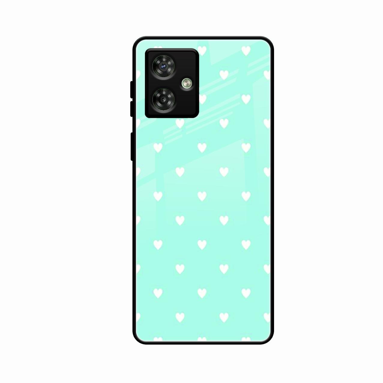 Heart Design Glossy Metal Case Cover For Motorola G64 5G