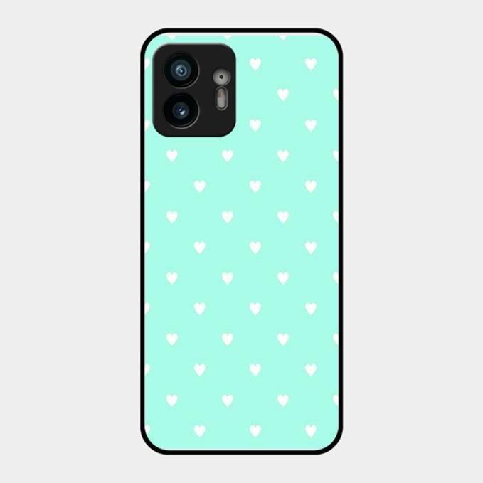 Heart Design Glossy Metal Case Cover For Nothing Phone 2