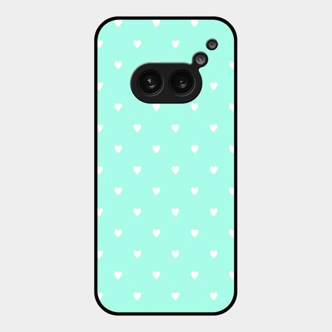 Heart Design Glossy Metal Case Cover For Nothing Phone 2A 5G