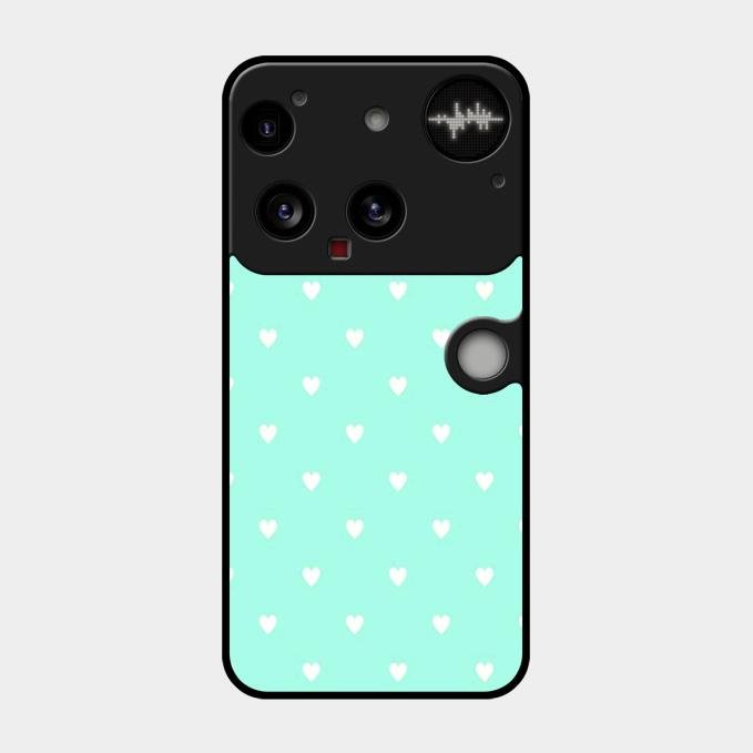 Heart Design Glossy Metal Case Cover For Nothing Phone 3 5G