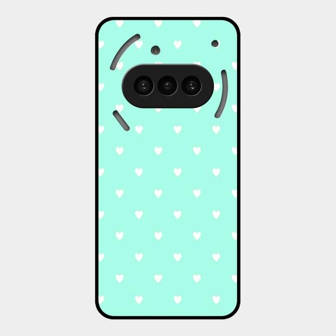 Heart Design Glossy Metal Case Cover For Nothing Phone 3A 5G