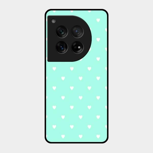 Heart Design Glossy Metal Case Cover For Oneplus 12 5G