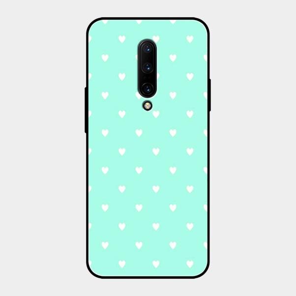Heart Design Glossy Metal Case Cover For Oneplus 7 Pro