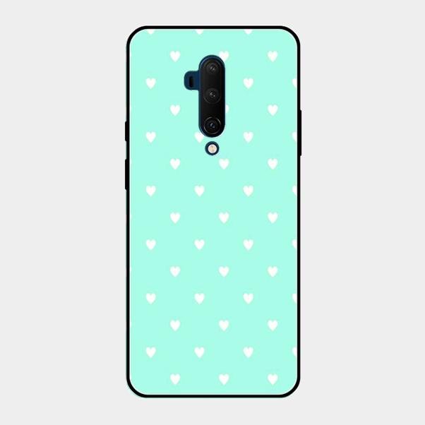Heart Design Glossy Metal Case Cover For Oneplus 7T Pro