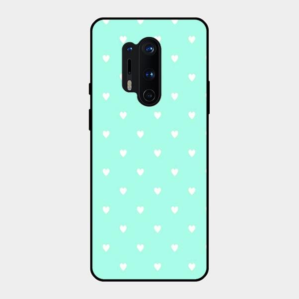 Heart Design Glossy Metal Case Cover For Oneplus 8 Pro