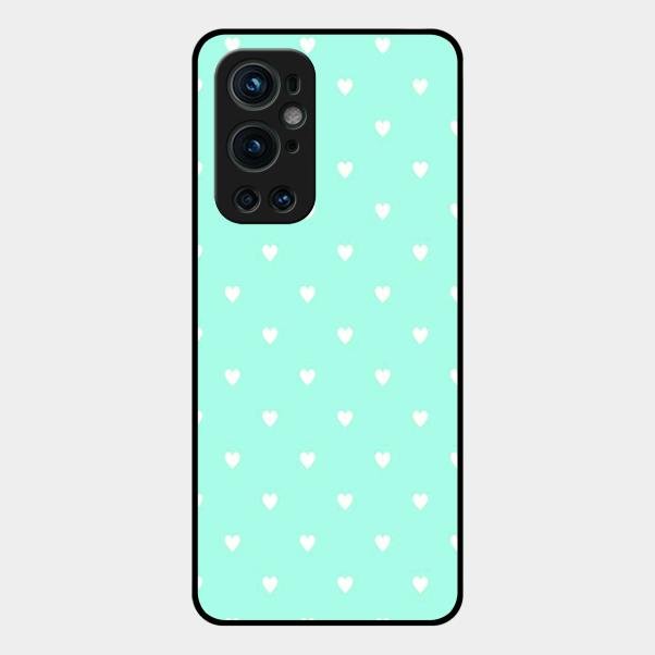 Heart Design Glossy Metal Case Cover For Oneplus 9 Pro 5G