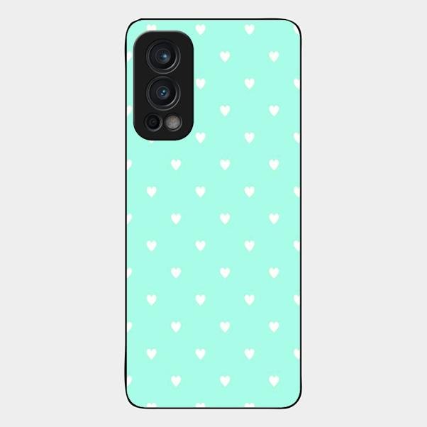 Heart Design Glossy Metal Case Cover For Oneplus Nord 2 5G