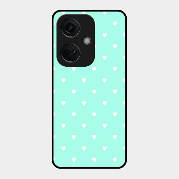 Heart Design Glossy Metal Case Cover For Oneplus Nord Ce 3 5G