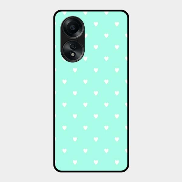 Heart Design Glossy Metal Case Cover For Oppo A58