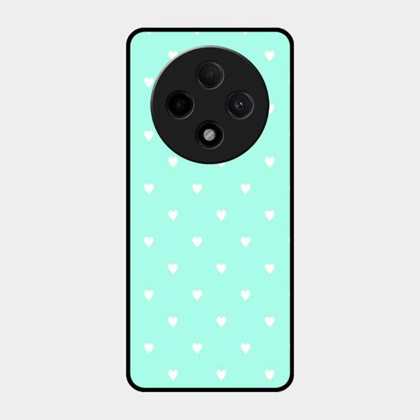 Heart Design Glossy Metal Case Cover For Oppo F27 Pro Plus 5G