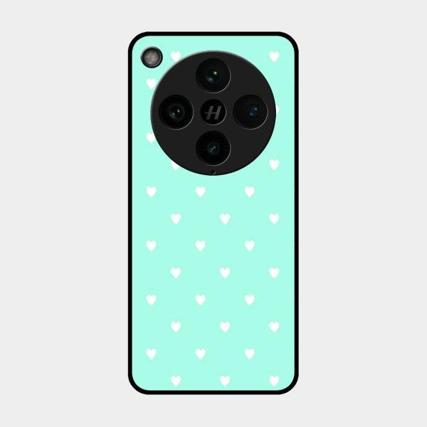 Heart Design Glossy Metal Case Cover For Oppo Find X8 Pro 5G