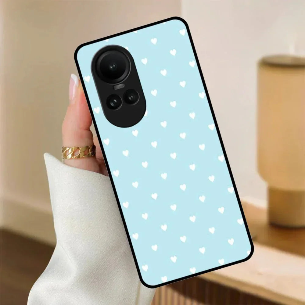 Heart Design Glossy Metal Case Cover For Oppo - ShopOnCliQ