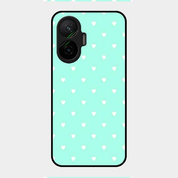 Heart Design Glossy Metal Case Cover For Poco F7 5G