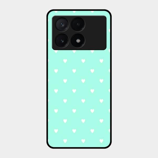 Heart Design Glossy Metal Case Cover For Poco X6 Pro 5G