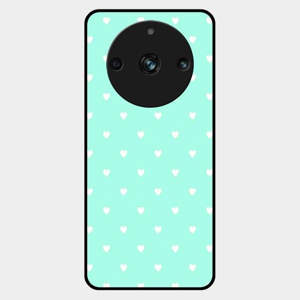 Heart Design Glossy Metal Case Cover For Realme 11 Pro Plus 5G
