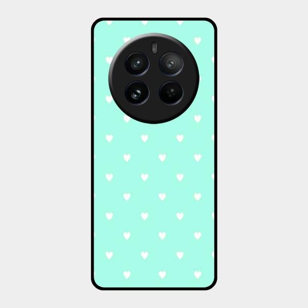 Heart Design Glossy Metal Case Cover For Realme 12 Pro Plus 5G