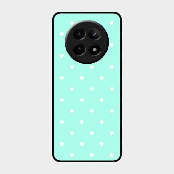 Heart Design Glossy Metal Case Cover For Realme 12X 5G