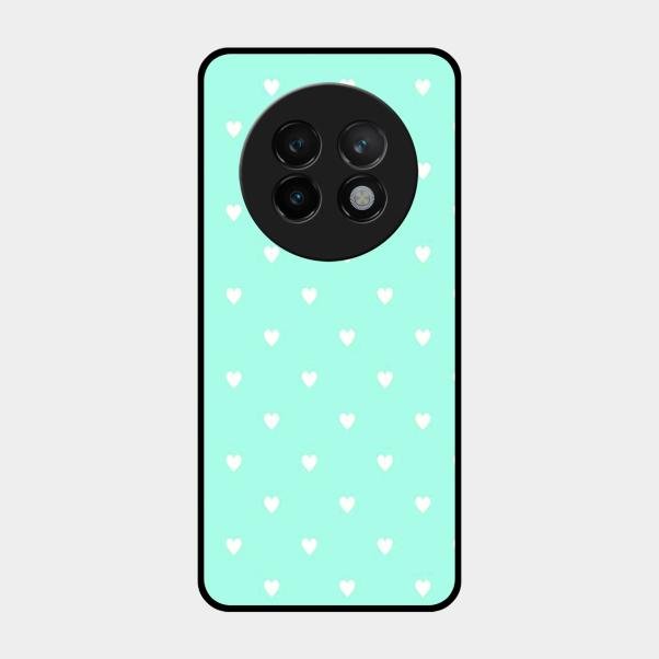Heart Design Glossy Metal Case Cover For Realme 13 Plus 5G