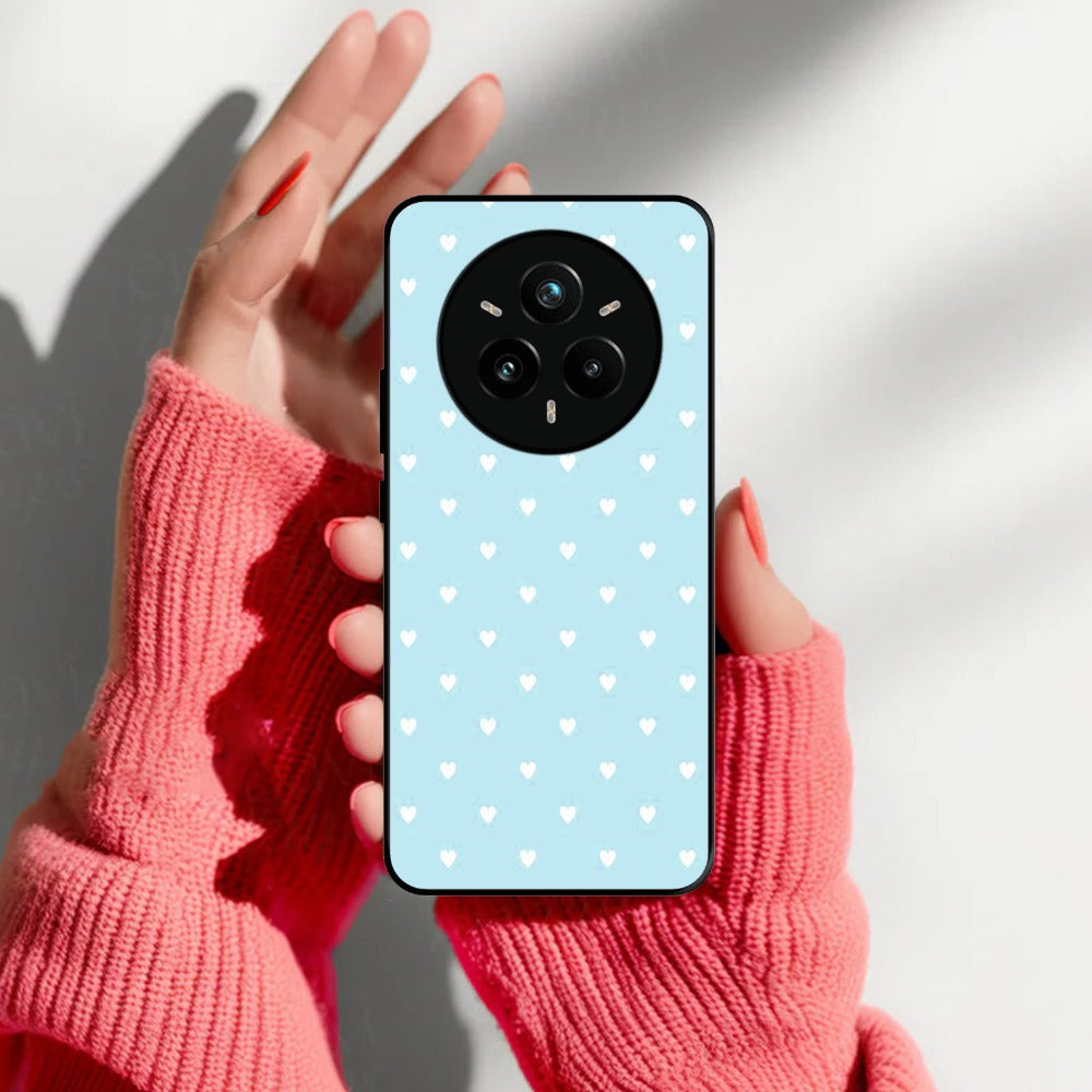 Heart Design Glossy Metal Case Cover For Realme