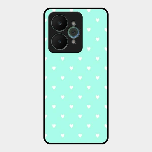 Heart Design Glossy Metal Case Cover For Realme 15 5G