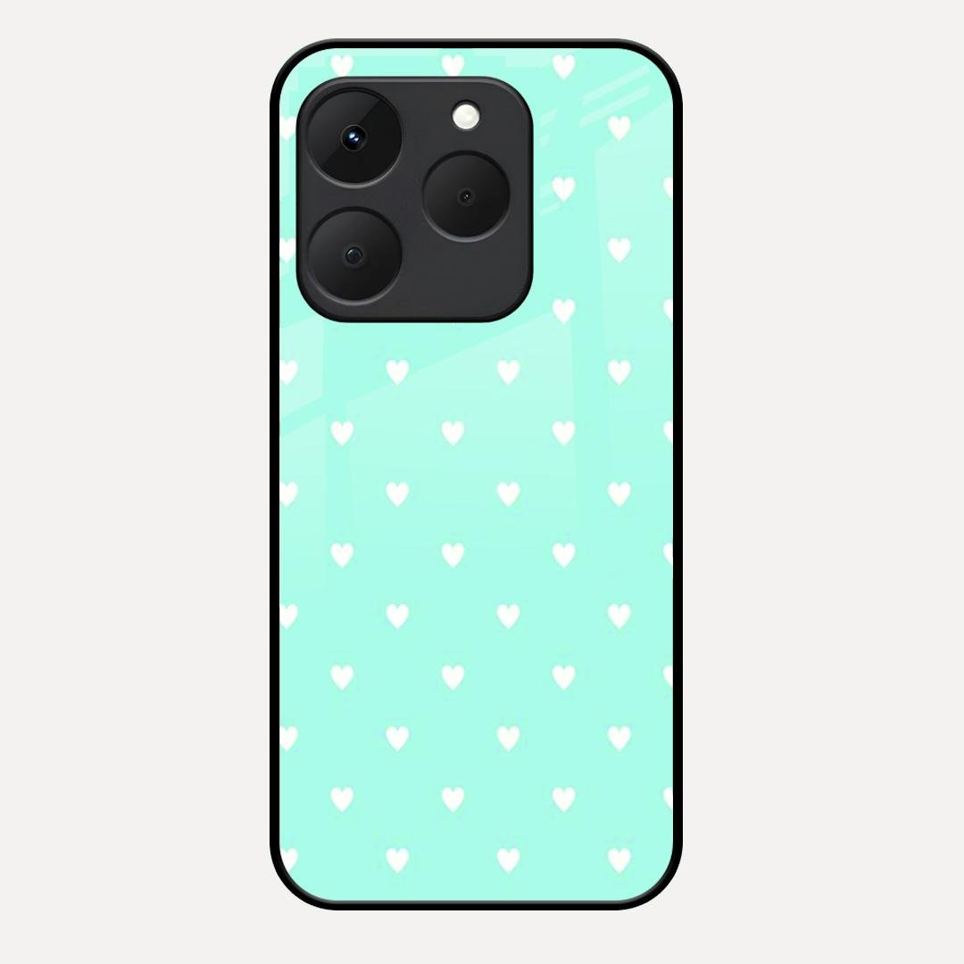Heart Design Glossy Metal Case Cover For Realme 15T 5G
