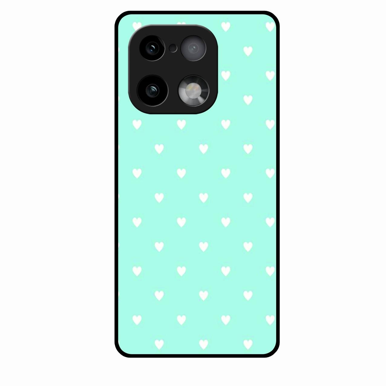 Heart Design Glossy Metal Case Cover For Realme 16 Pro Plus 5G