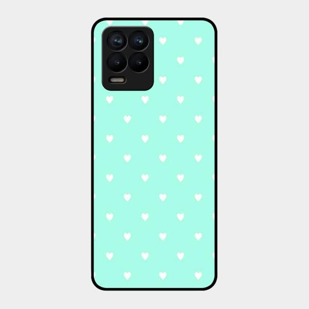 Heart Design Glossy Metal Case Cover For Realme 8 Pro