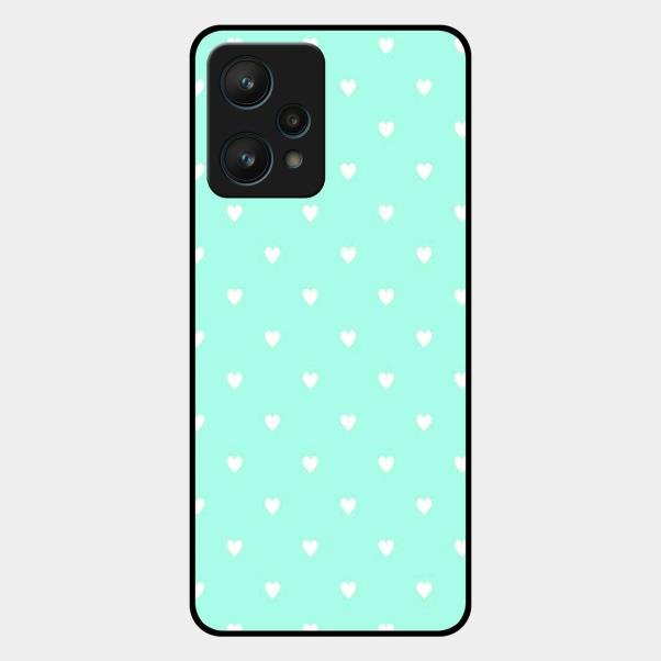 Heart Design Glossy Metal Case Cover For Realme 9 Pro 5G