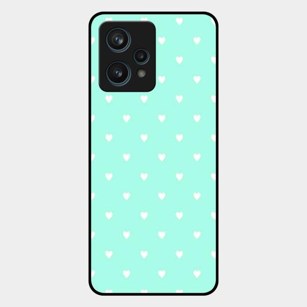Heart Design Glossy Metal Case Cover For Realme 9 Pro Plus 5G