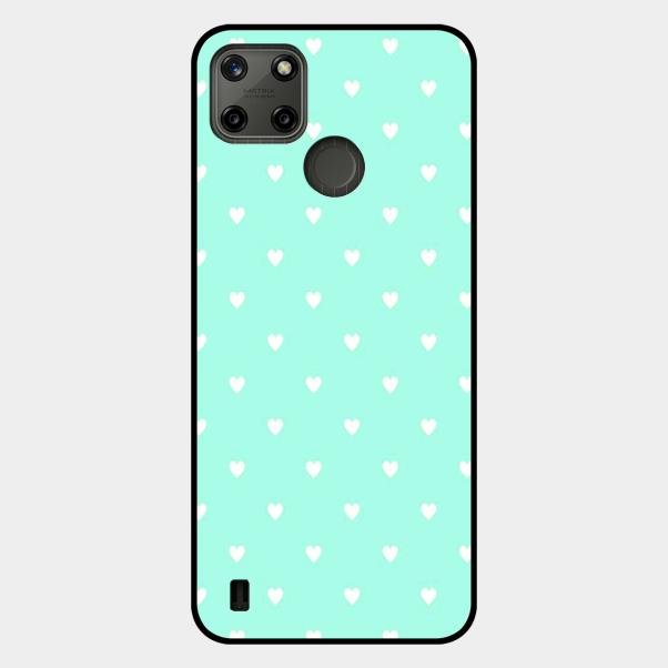 Heart Design Glossy Metal Case Cover For Realme C21Y