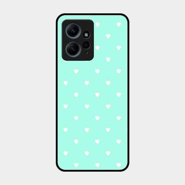Heart Design Glossy Metal Case Cover For Redmi Note 12 4G