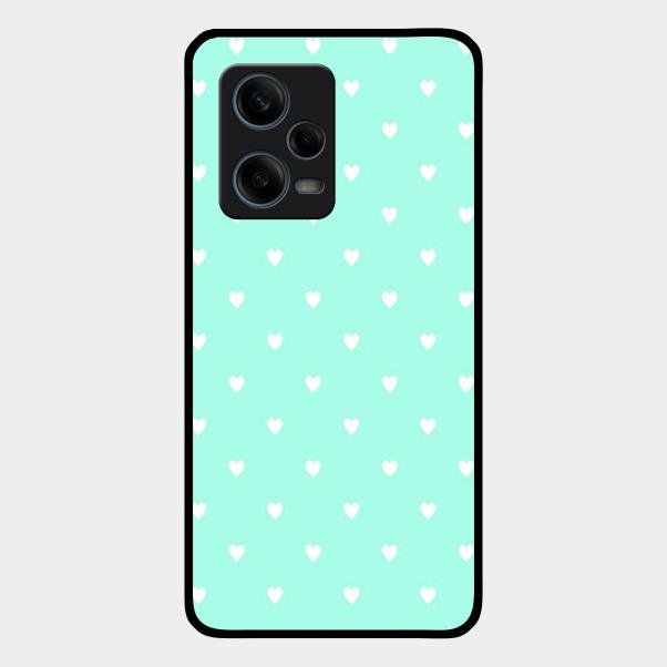 Heart Design Glossy Metal Case Cover For Redmi Note 12 Pro Plus 5G
