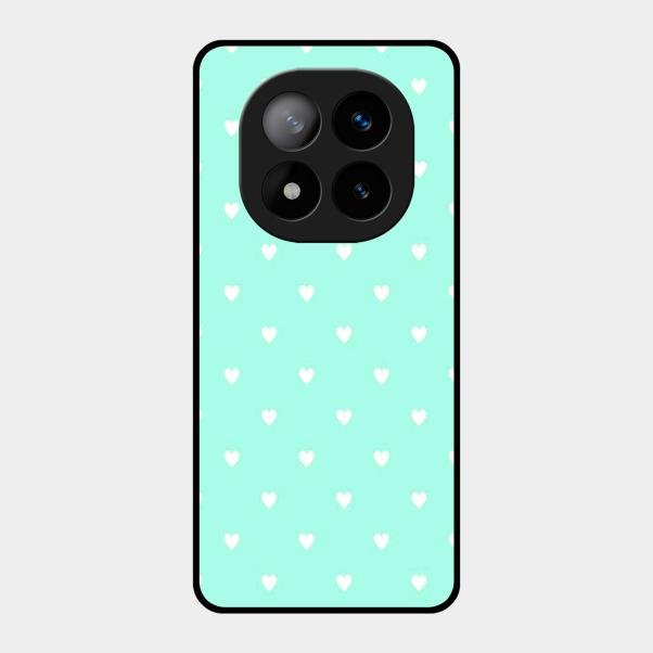 Heart Design Glossy Metal Case Cover For Redmi Note 14 Pro Plus 5G
