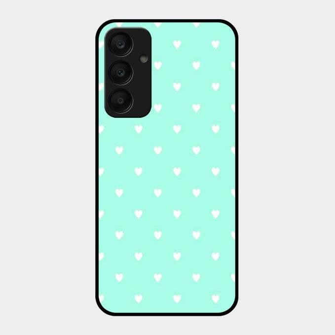 Heart Design Glossy Metal Case Cover For Samsung Galaxy A25 5G