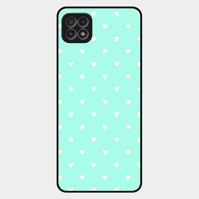 Heart Design Glossy Metal Case Cover For Samsung Galaxy F42 5G