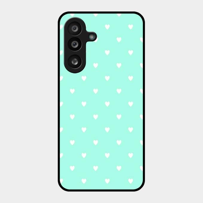 Heart Design Glossy Metal Case Cover For Samsung Galaxy F56 5G