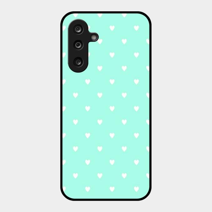 Heart Design Glossy Metal Case Cover For Samsung Galaxy M36 5G