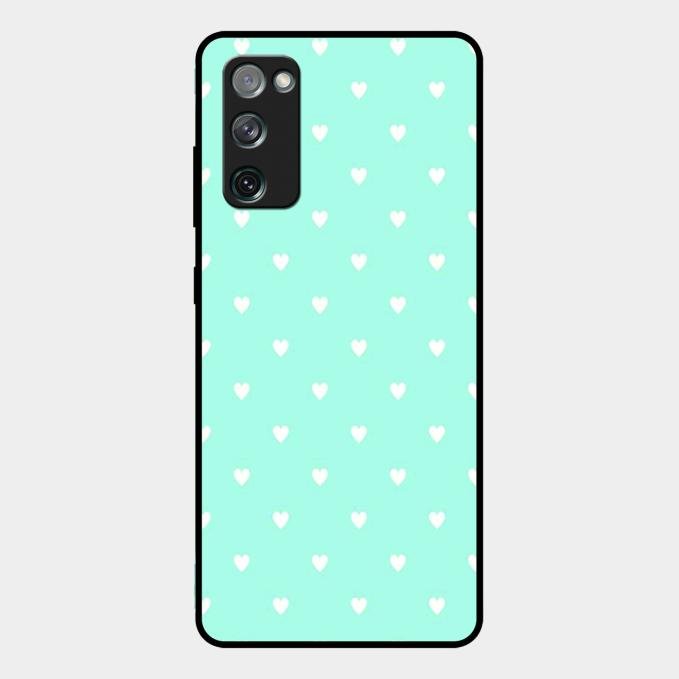Heart Design Glossy Metal Case Cover For Samsung Galaxy S20 Fe 5G