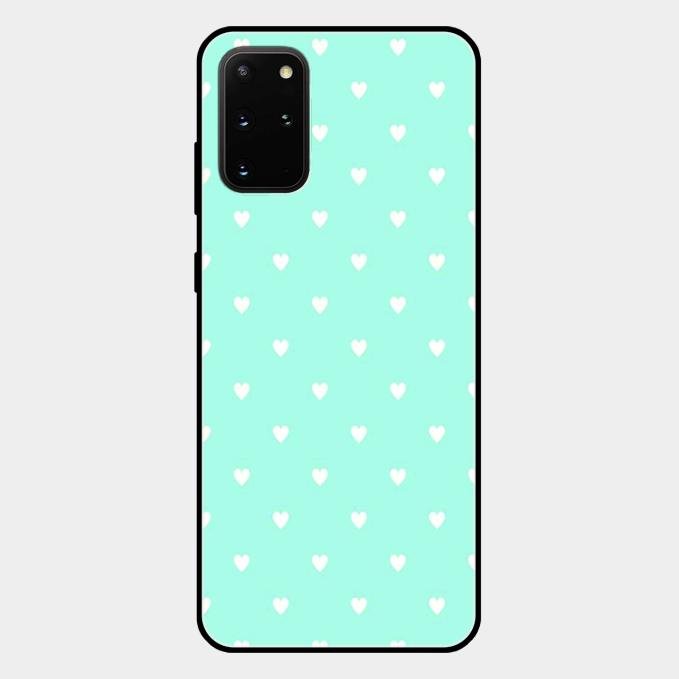Heart Design Glossy Metal Case Cover For Samsung Galaxy S20 Plus