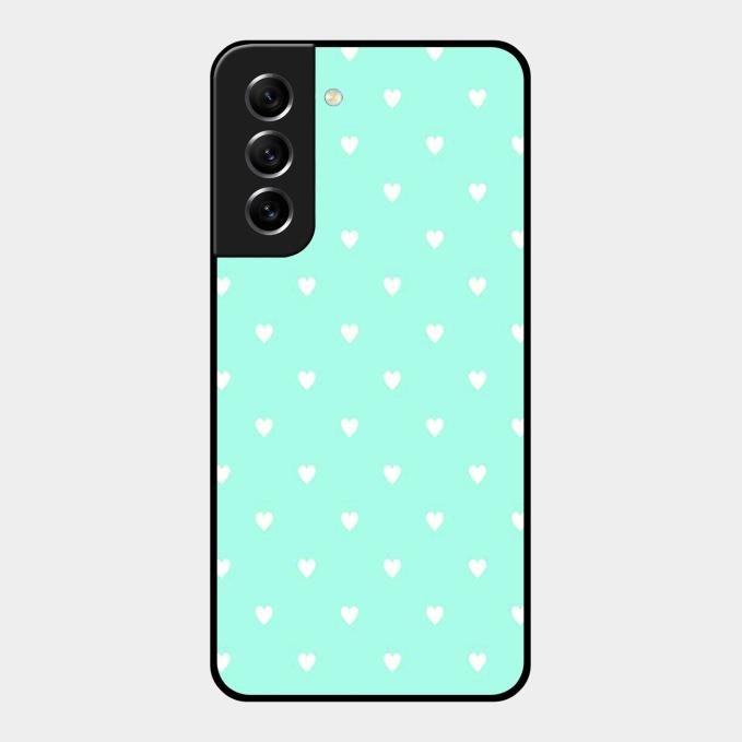 Heart Design Glossy Metal Case Cover For Samsung Galaxy S21 Fe 5G
