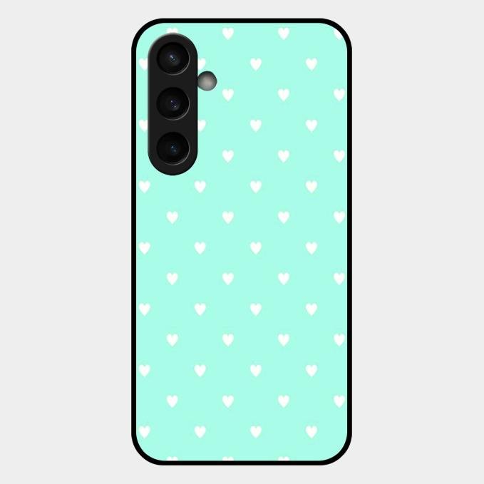 Heart Design Glossy Metal Case Cover For Samsung Galaxy S23 Fe 5G