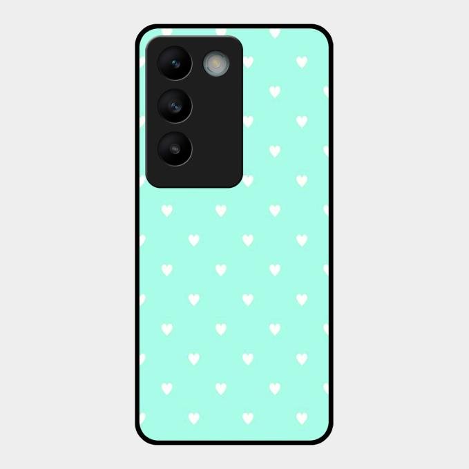 Heart Design Glossy Metal Case Cover For Vivo T3 5G