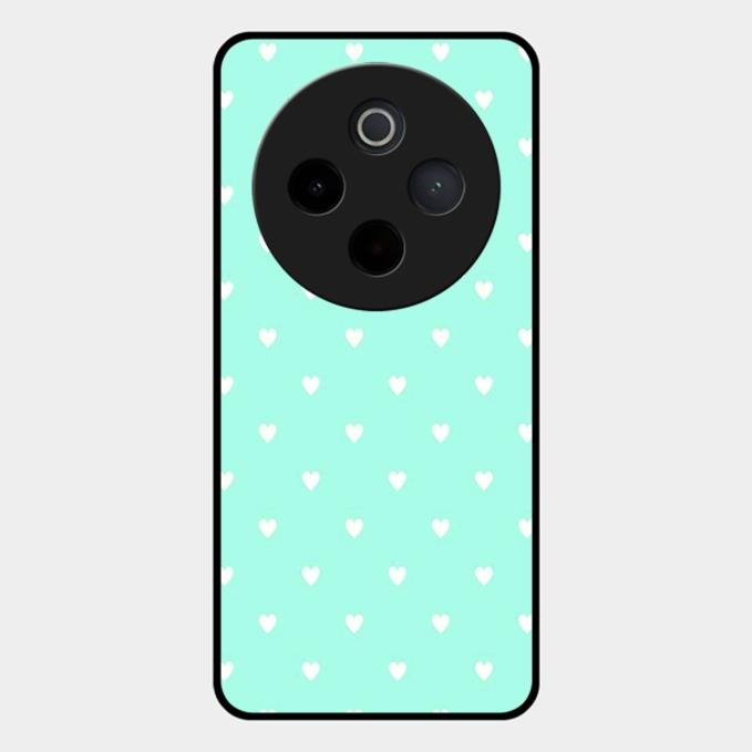Heart Design Glossy Metal Case Cover For Vivo T4 5G