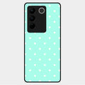 Heart Design Glossy Metal Case Cover For Vivo V27 5G