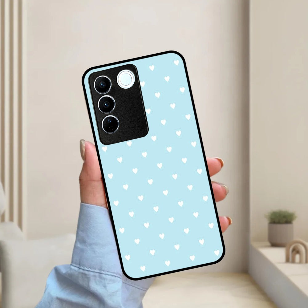 Heart Design Glossy Metal Case Cover For Vivo