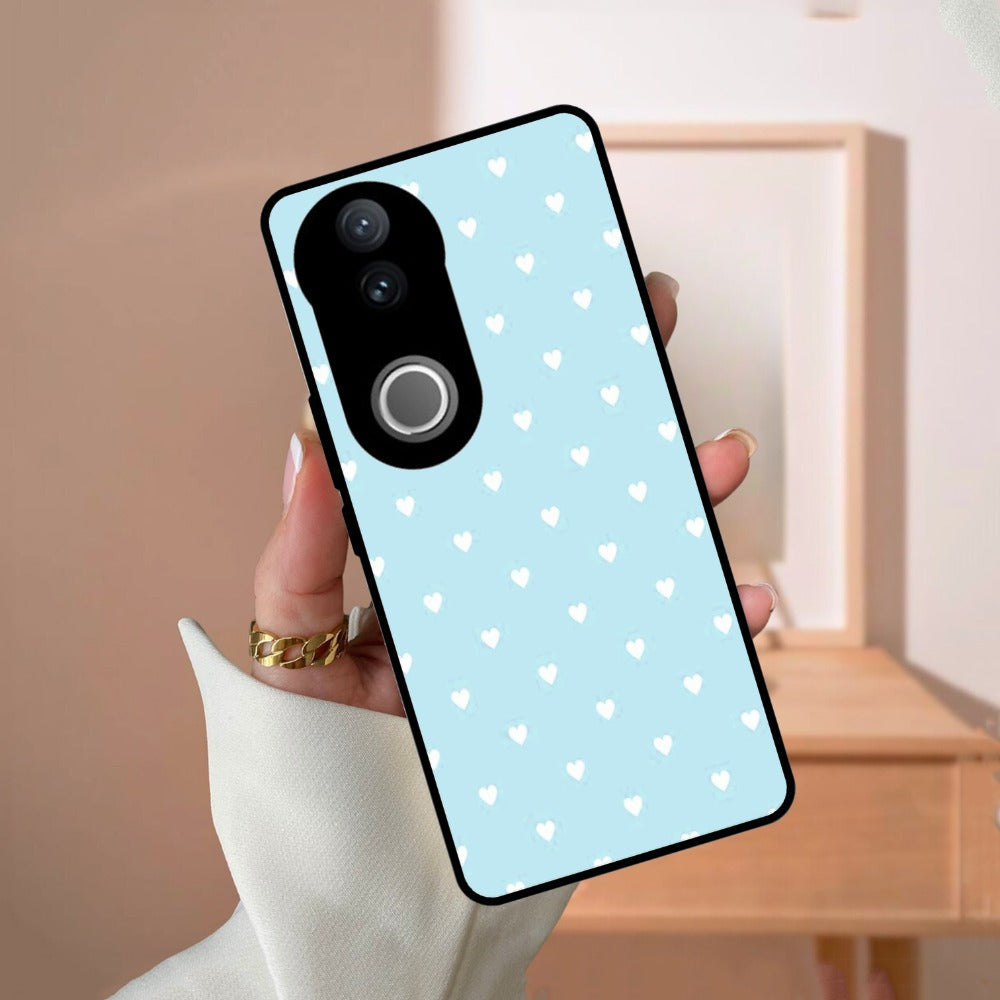 Heart Design Glossy Metal Case Cover For Vivo