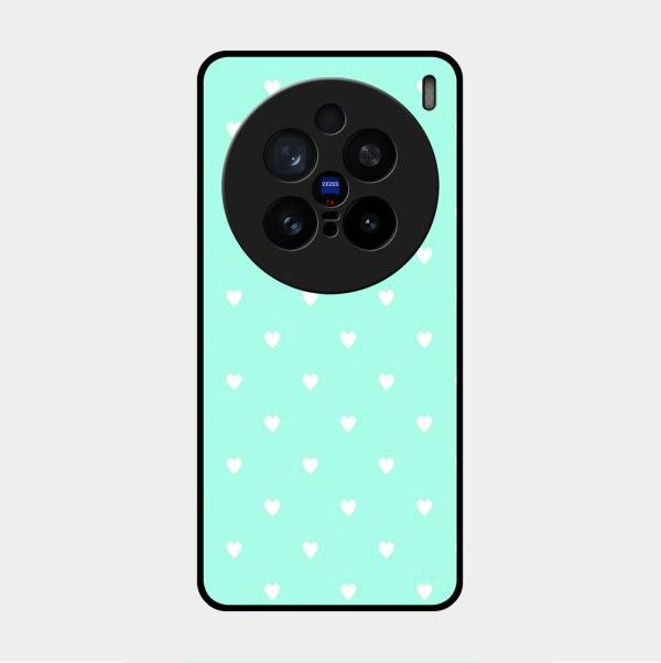 Heart Design Glossy Metal Case Cover For Vivo X200 Pro 5G